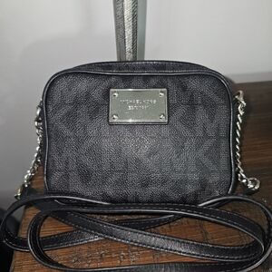 Black with Grey MK Crossbody